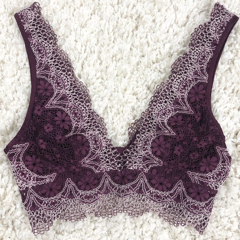 Victoria's Secret Burgundy Deep V Bralette